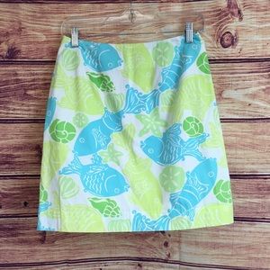 Lilly Pulitzer Skirts - Lilly Pulitzer Fish Aqua Blue & Green Print Skirt Lilly Pulitzer Skirts - Lilly Pulitzer Fish Aqua Blue & Green Print Skirt